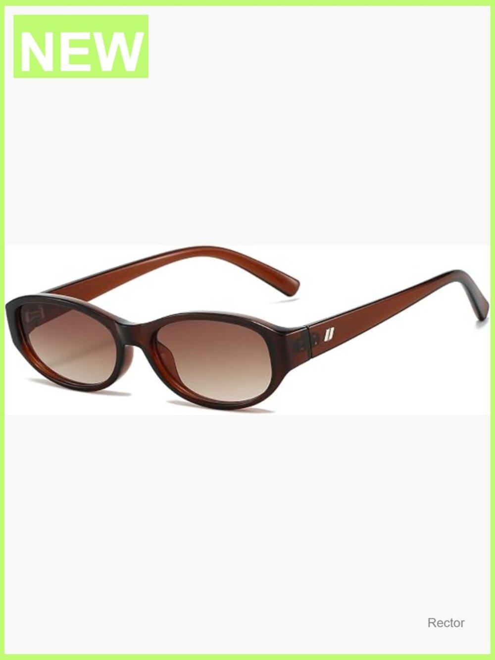 Retro Oval Cat Eye Sunglasses Small Narrow 90s Vintage Shades